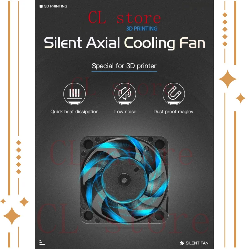 24V 4010 Silent Axial Cooling Fan Fluid 4800r/min Low Noise Upgrade For CR-10 V2 V3 Ender-3 Pro Ender-5 PLUS ET4 ET5 3D Printer