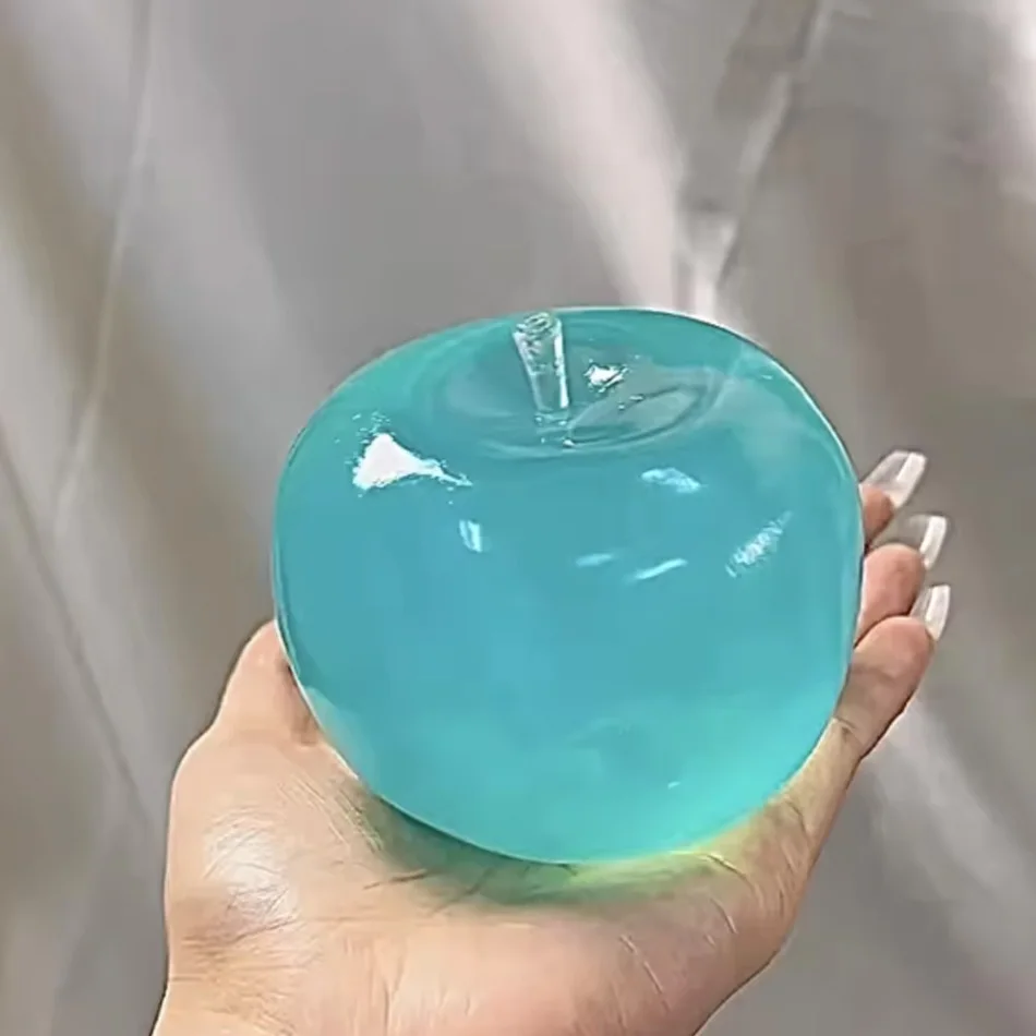 ASMR Apfel-Formbarer Stressball Kokosnussöl Quetschbarer Transparenter Apfel Nicht-Springender Quetschball Sensorisches Spielzeug Stressabbau-Spielzeug – Detail 4