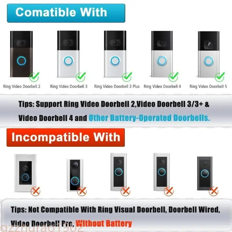 

97QB Solar Charging Panel 6W IP66 Waterproof Solar Panel for Video Doorbell 4/3/2 Camera Doorbell
