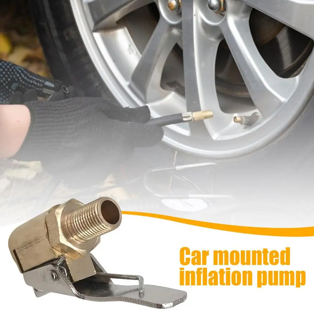 2Pcs Brass Tire Air Locking Pneumatic Chuck with Silicone Seal Quick Connect Tire Valve Clamp for Car Inflator Adapter