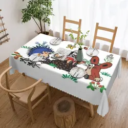 Custom Mole Krtek Cartoon Comic Rectangular Tablecloth Oilproof Table Cloth Cute Little Maulwurf Table Cover
