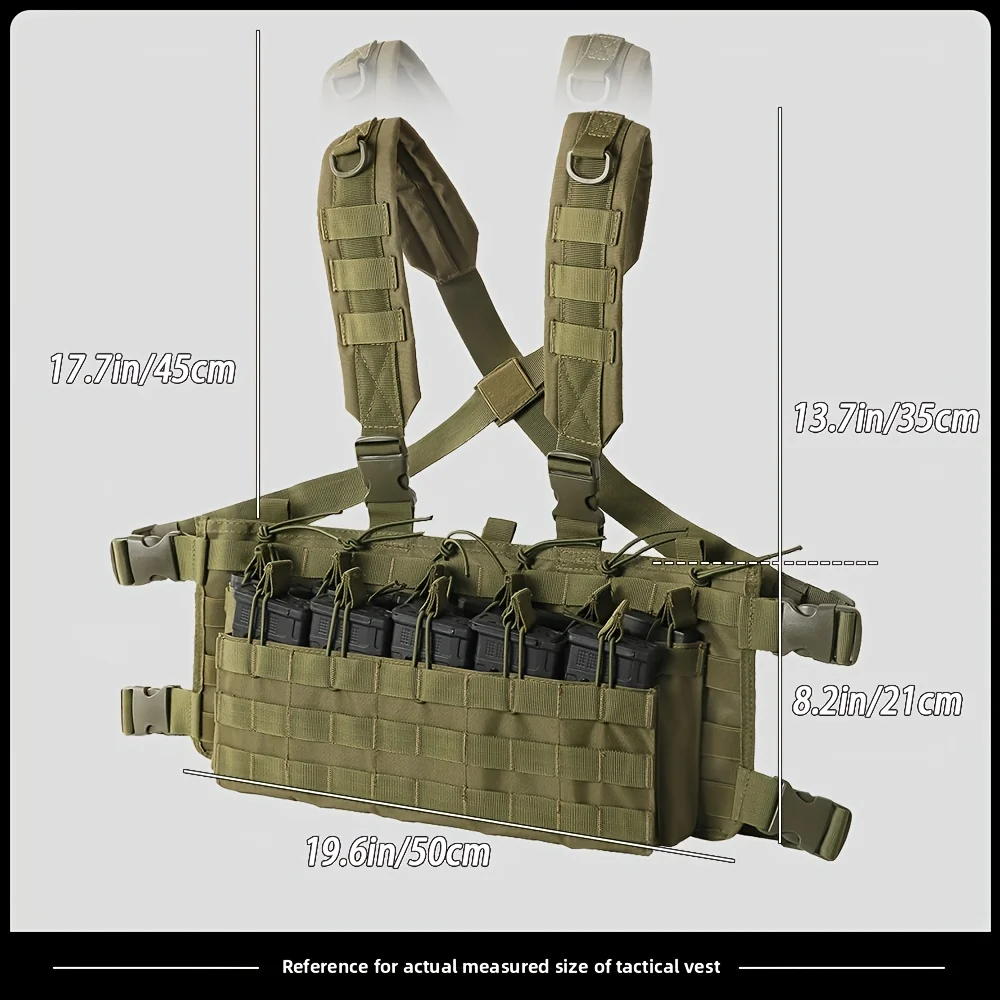 سترة الغوص التكتيكية الصدر تلاعب/تدريب جهاز صغير مع 11 حقيبة مجلة وجيب إدارة مولي للصيد والرماية والمشي لمسافات طويلة #2