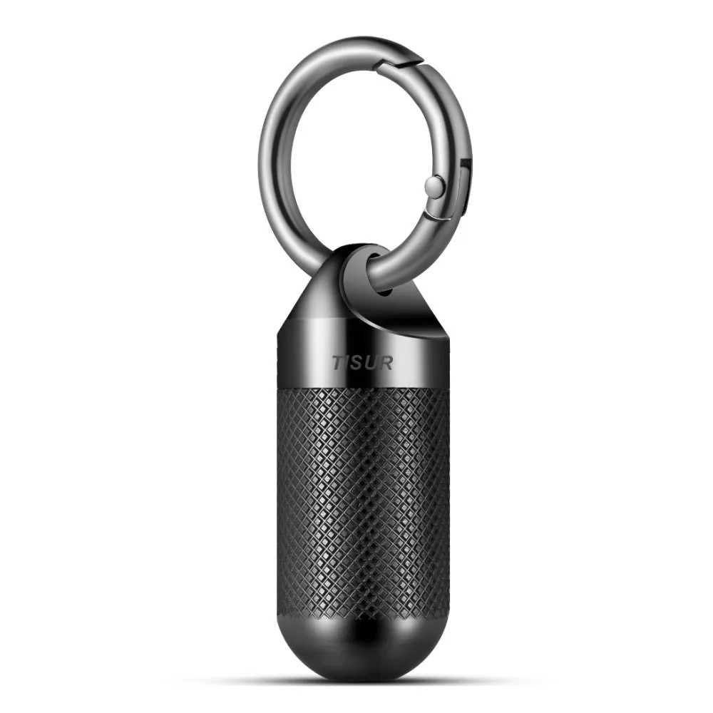 Metal Pill Keychain Container Moisture-resistant Black Silver Mini Key Chain Multi-size Durable Travel Pill Dispenser Daily Use