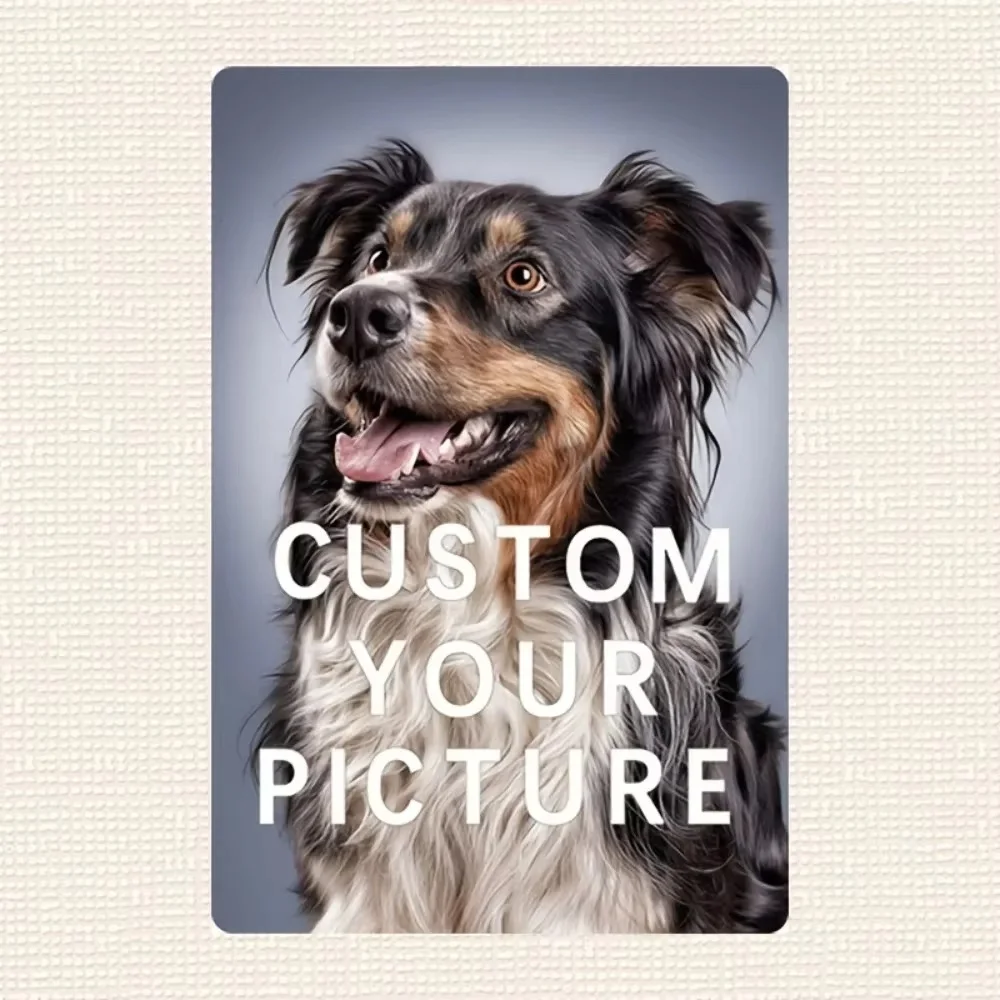 Custom Vintage Metal Wall Sign, Personalized Photo Display For Family Pet Precious Moments Home Decor Gift