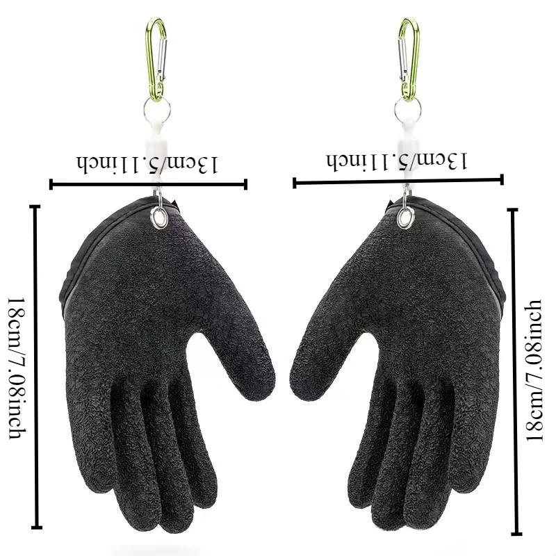 2PCS/setFishing Gloves Full Finger Anti-Slip Cut Catch Fish Carp Protect Hand from Puncture Scrapes Gloves Fishing Gloves