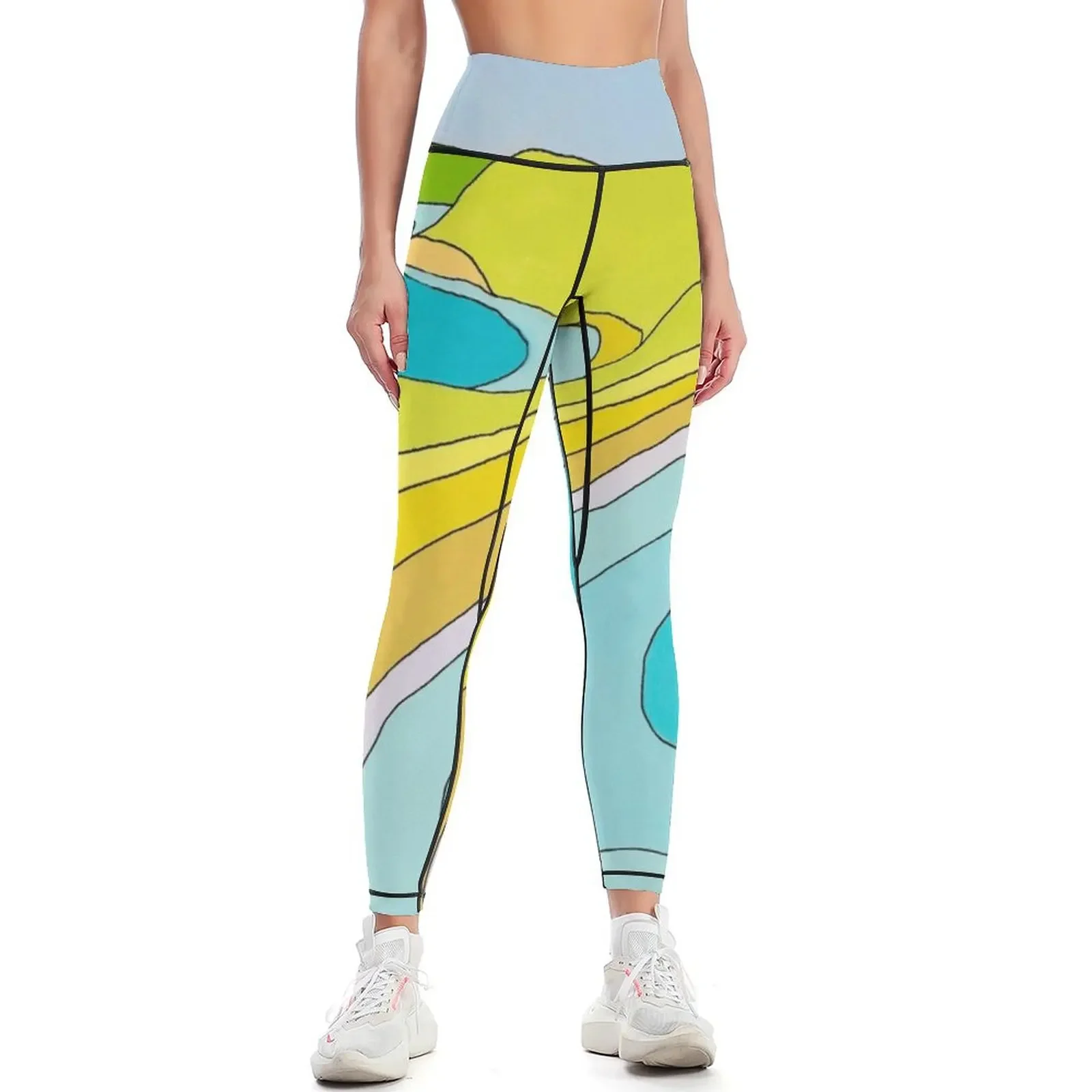 

Palm beach in the nude, Sydney`s norhern beaches, Australian remote beach, affordable original artwork Leggings