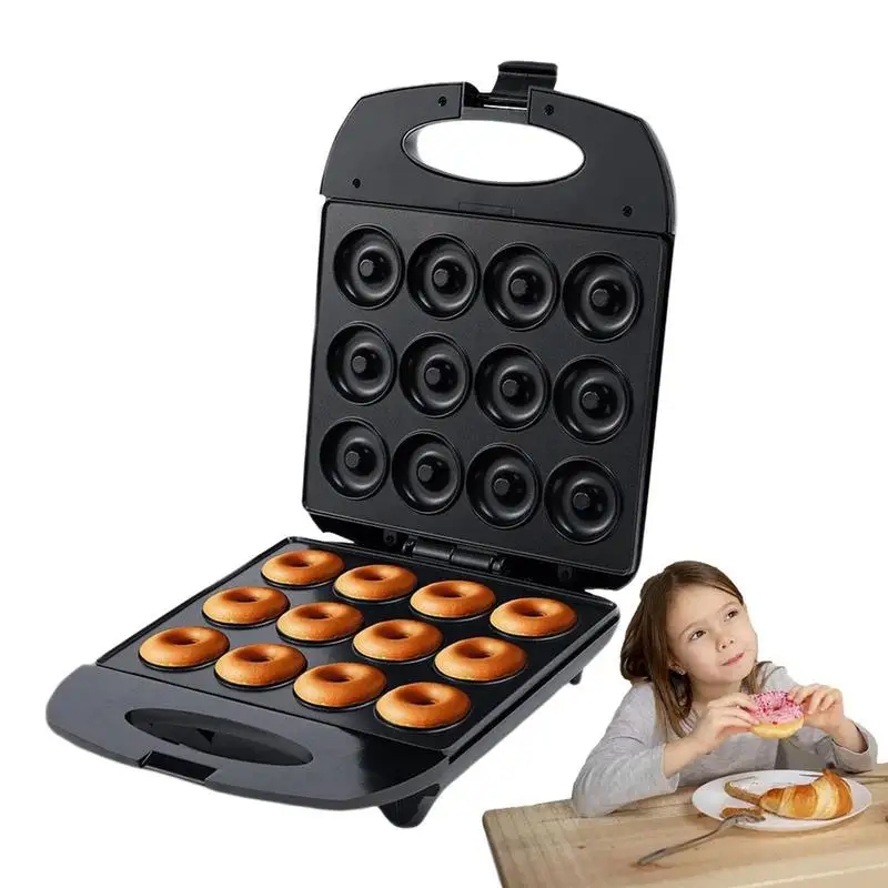 

Mini Donut Machine Electric Baker For Small Donuts Kid-Friendly Breakfast Snacks Desserts Electric Doughnut Baker Machine Unique