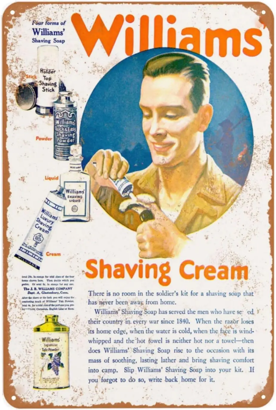 Vintage Metal Sign 1248 Shaving Cream Funny Decor Plaque Poster, Home Bedroom Bathroom Washroom Garage Backyard Garden Farmho