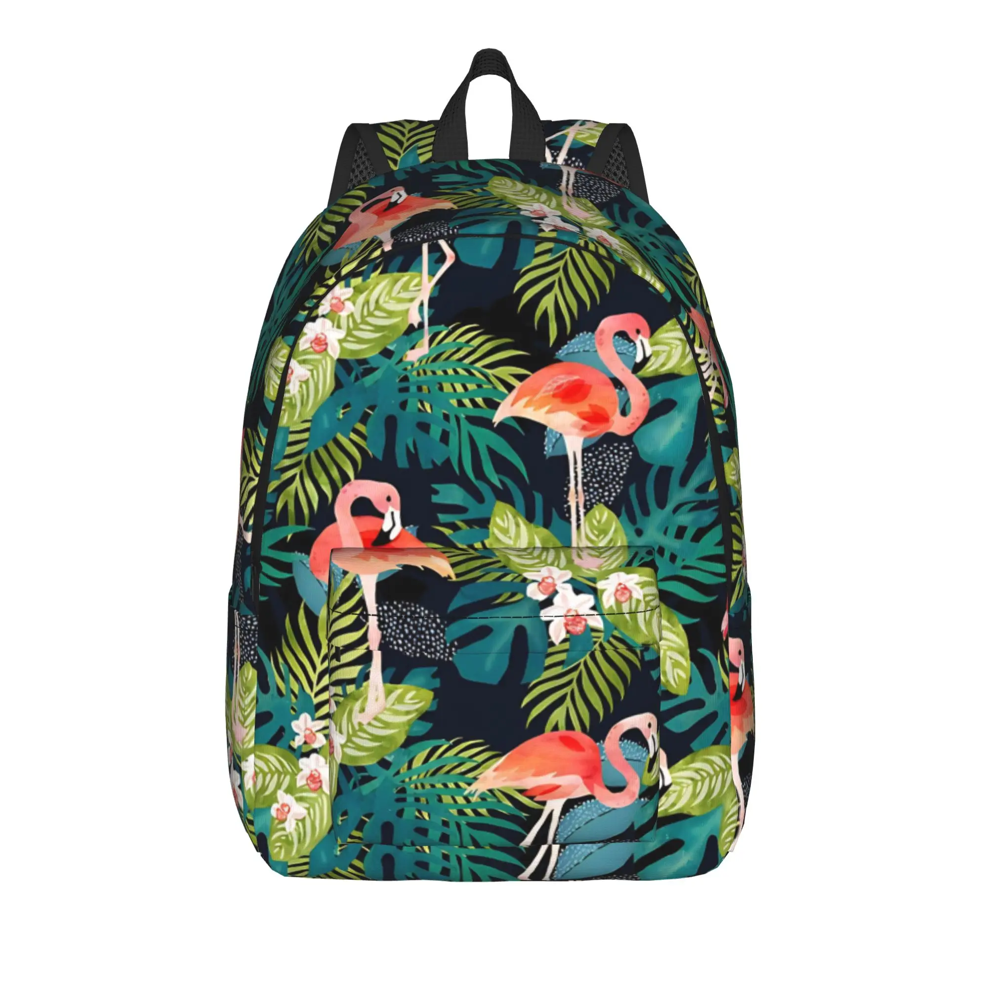 Back to school season Fashion tropical bird  Laptop Bag Flamingo Female Book Pack Backpack