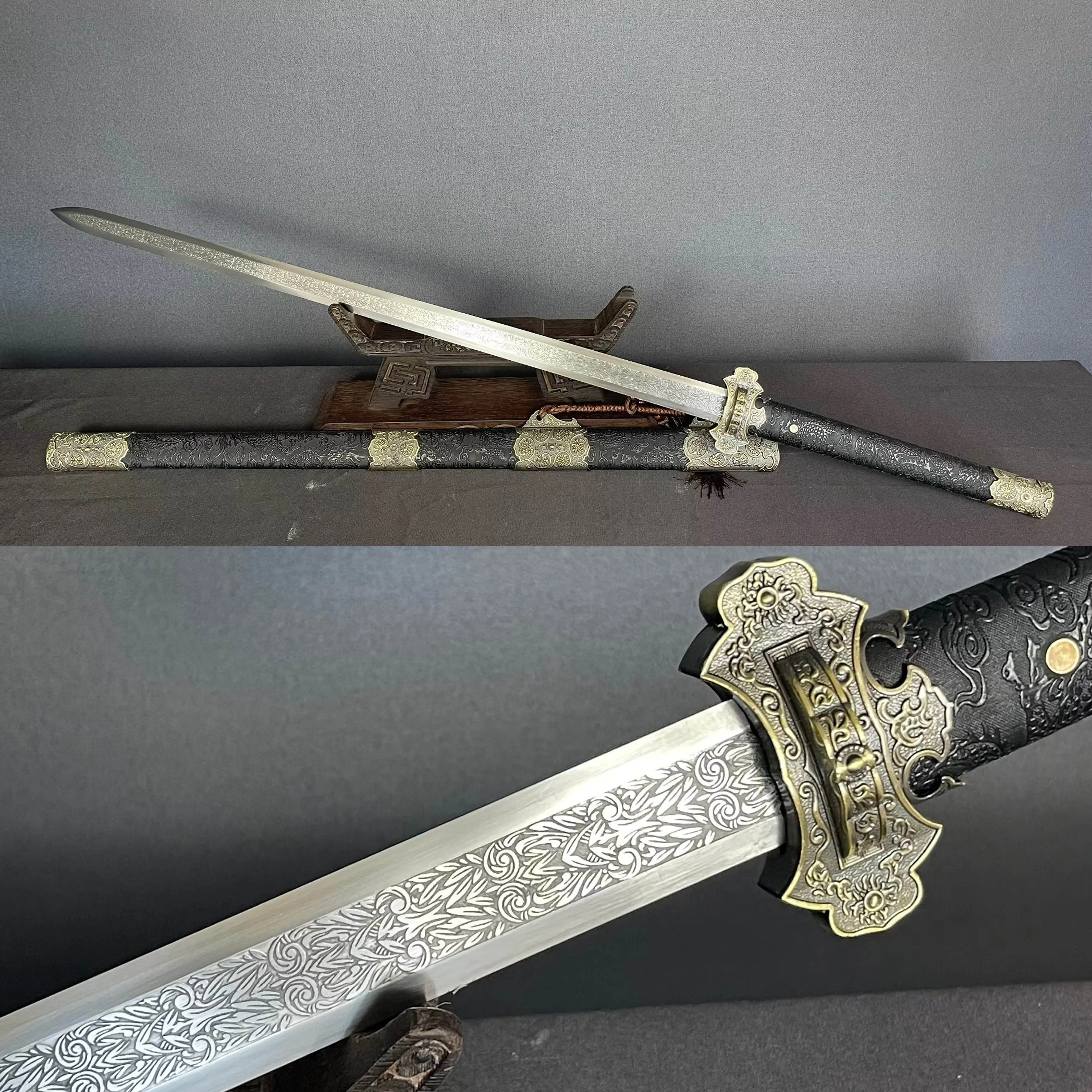 111cm Middle Ages Templar Knight Sword Martial Arts Lover Gift Ninja Kung Fu Combat Ready Sharp Katana Real Sword Full Tang