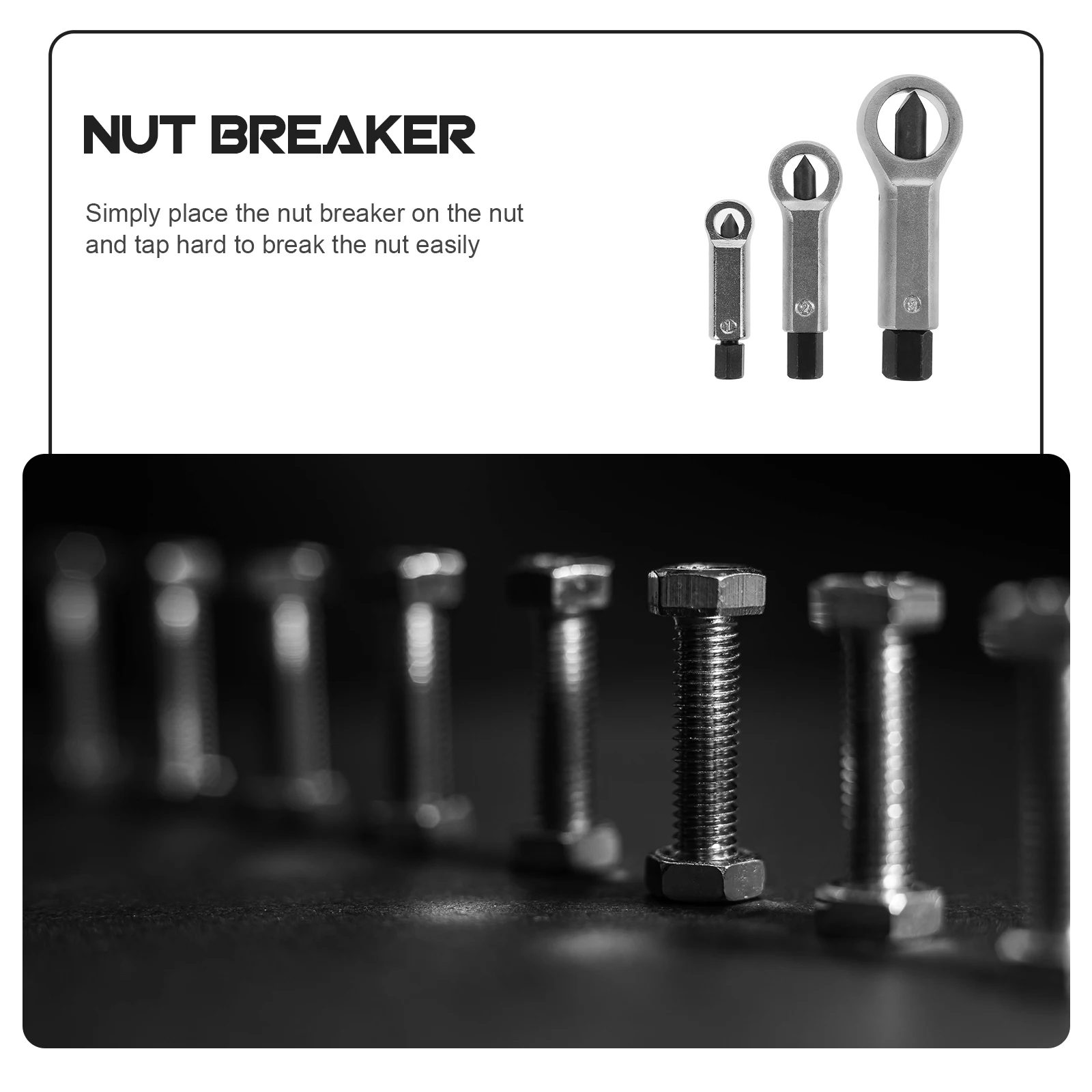 

3 Pcs Breaker Splitter Nut Opening Tool Heavy Duty Damaged Extractor Tools Disassembler Manual Pressure Remover