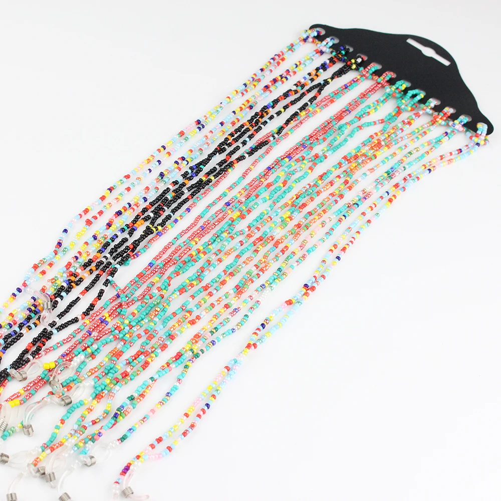 12pcs Colorful Beaded Pearl Sunglass Reading Glasses Eyeglass Chain Cord Rope Holder