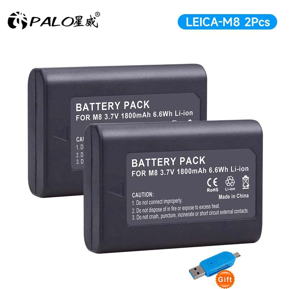 

PALO 100% Original 1800mAh Rechargeable Battery for Leica M8 M8.2 M9 M9-P MM ME M-E Camera BP-SCL1 14464 Battery