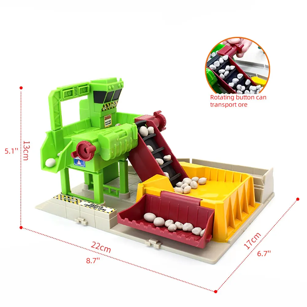 Scena di binario del treno, stazione di servizio, impianto di lavorazione del legno, modello di intersezione incrociata