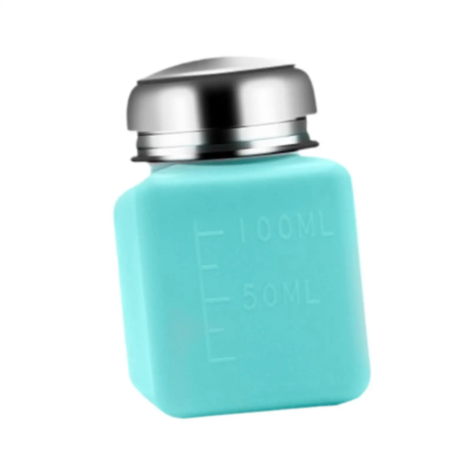 Stainless Steel Top Cap Pump Dispenser Bottle Refillable Makeup Remover Container for Bathroom