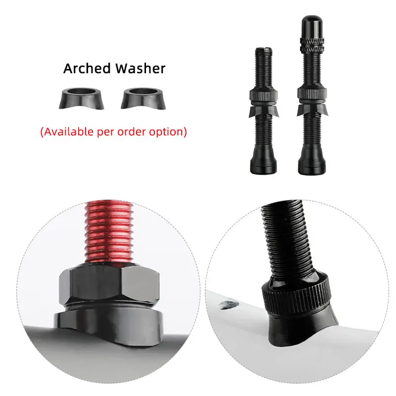 Deemount 2 Chiếc Xe Đạp Băng Vệ Sinh Dạng Valve Schrader Núm Vú Một/V Van Lõi Bằng Đồng Gia Công CNC Anodized Cho MTB Xe Đạp Đường Bộ băng Vệ Sinh Dạng Vành Xe