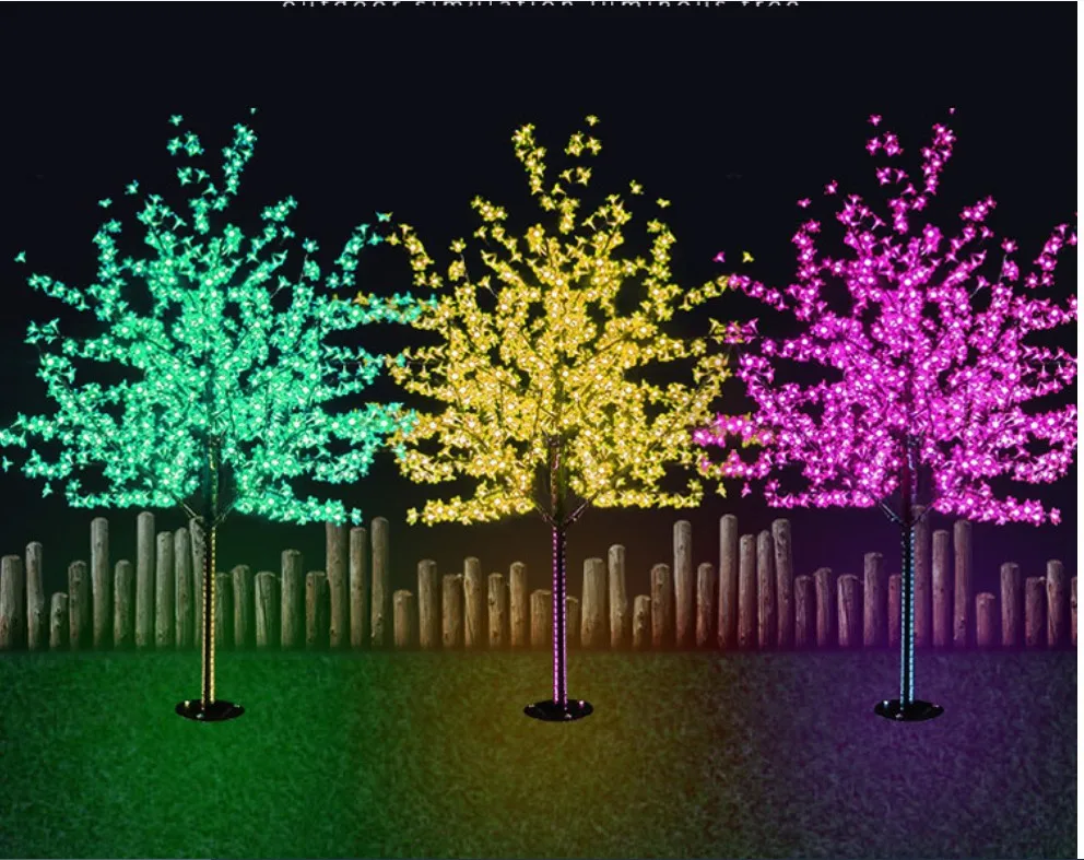 

LED Artificial Cherry Blossom Tree Light, Christmas Light, Outdoor Use, 110 V, 220V, 6.5ft Height, 110 V, 220V