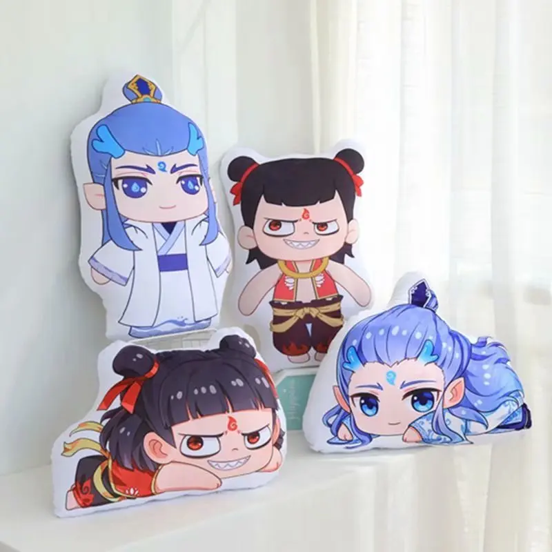 

Kawaii Anime Nalakubara Plush Double sided pillow Dango Toy Sitting Posture Cosplay Ne Zha Aobing Toys Gift