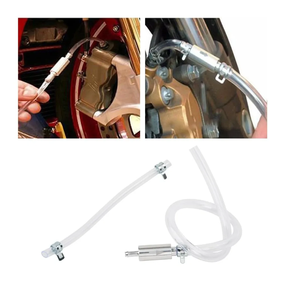 Rubber Motorcycle Car Brake Bleeder Hose With Tube & Clamp Deflating Tool Clutch Bleeding Tool Kit