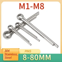 2-100Pcs M1 M1.2 M1.5 M2 M3 M4 M5 M6 M8 U Shape Type Spring Cotter Hair Pin Steel Pins Split Clamp Open Elastic Stainless Steel
