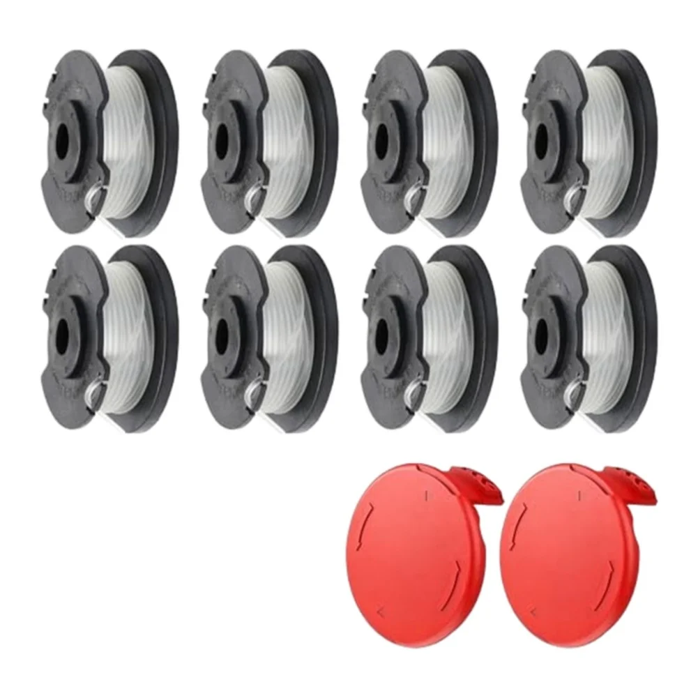 8 Pack Spools for 1828 Li and 1828 Li TC Grass Trimmer 4.9m Length 1.6mm Diameter ABS Nylon Resin Auto Feed Design