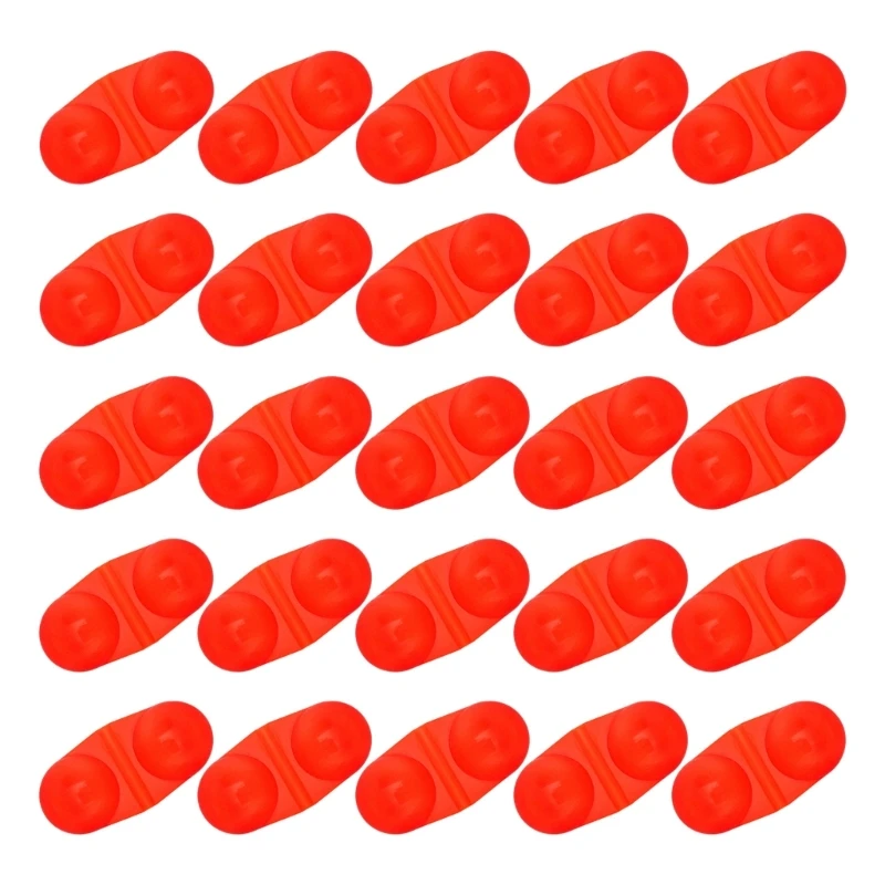 25pack Fashion Double Rings Fishing Bells Glowing for Precise Bites Detection Various Environment
