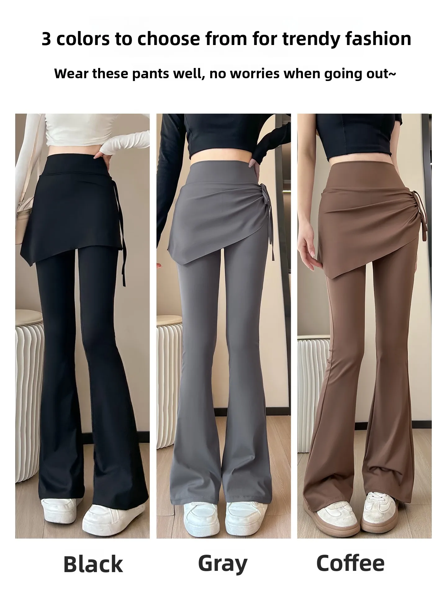 High Waist Bell Bot Yoga Pants Women's Spring Autumn 2025 New Sle Tummy Control Bla Fitn Gym Trousers