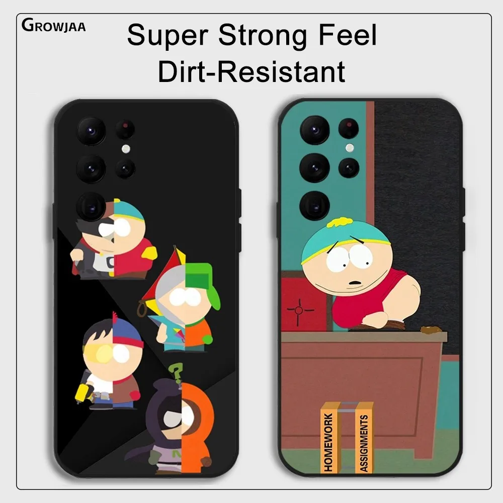 Cartoon-S-Souths-P-Park Phone Case for Samsung Galaxy S24 Ultra S22 S23 Ultra S21 S20 5G Protective Silicone TPU Funda