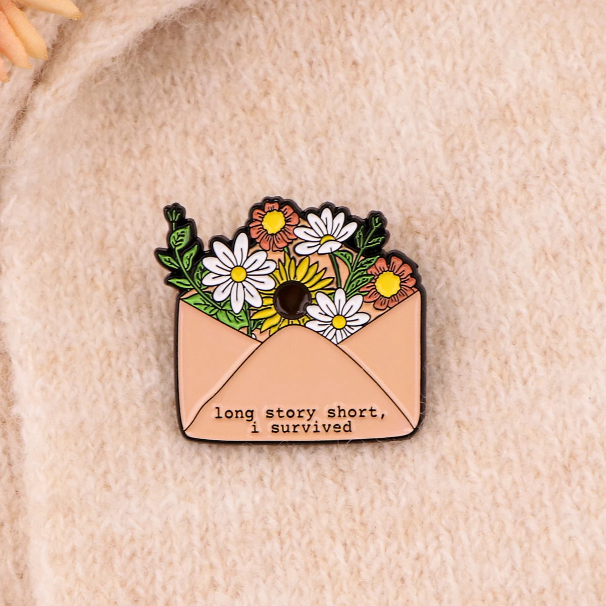 Female Singers Inspiration Enamel Pin Flowers Envelope Brooch Pines Lapel Pins Badge Clothing Accessories Jewelry Fans Gift