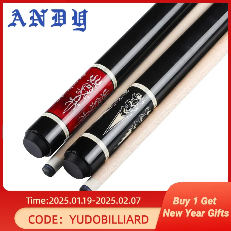 

ANDY Carom Cue 12mm Tip 142cm Length 2 Colors Professional Carom Taper Shaft High Quality Handmade Maple Libre Cue Billiard