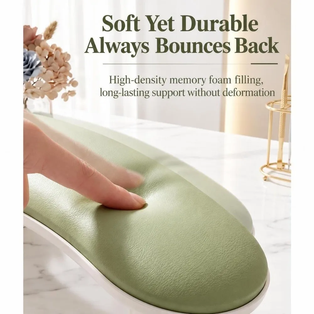 Detachable Manicure Hand Rest Multifunctional Anti-slip Nail Arm Rest Easy Clean PU Leather U-Shaped Hand Rest Manicure