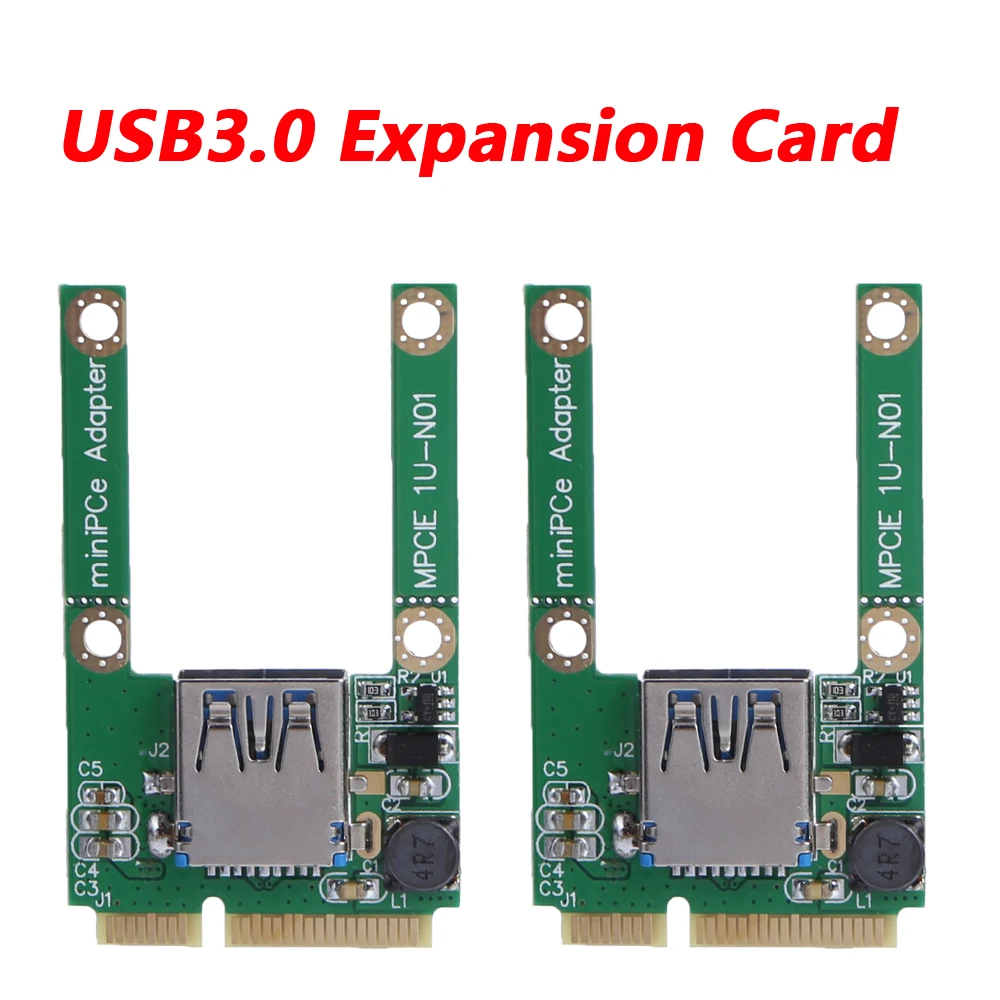 ["2 ชิ้นมินิ PCI-E ถึง USB3.0 การ์ดขยายแล็ปท็อป PCI Express PCIe เป็น USB 3.0 ตัวแปลงอะแดปเตอร์การ์ดไรเซอร์พร้อมอุปกรณ์สกรู"]