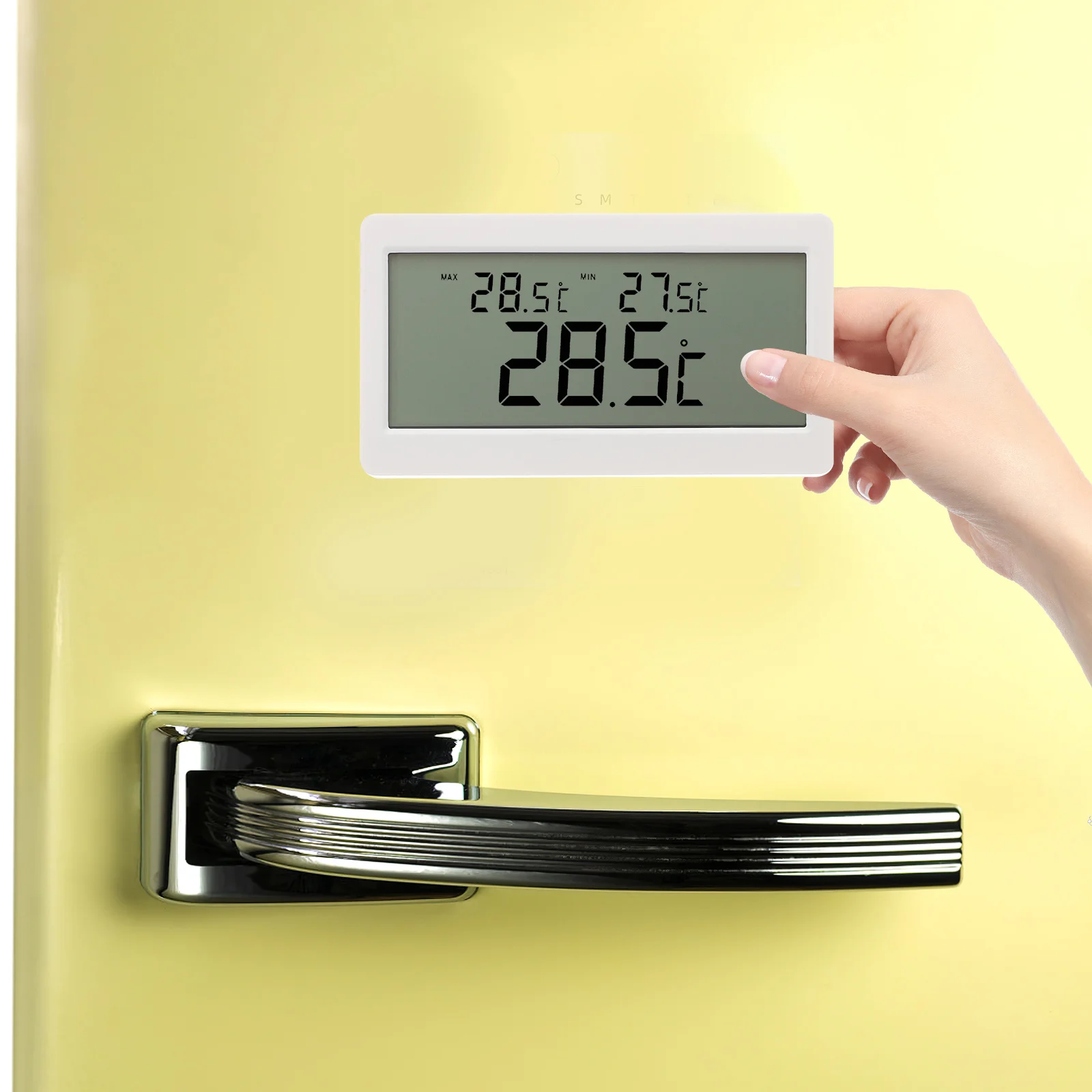 

Digital Hygrometer Temperature Humidity Gauge Meter Indoor Outdoor Lcd Display -10 To 50℃ Sucker Wall Hanging Waterproof For