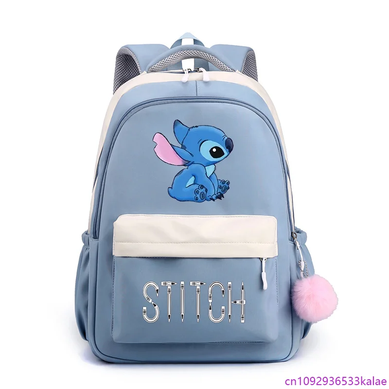 

Boys Girls Back to School Gifts Cute Cartoon Stitch Backpack Large Capacity Zipper Schoolbag High Quality Backpacks