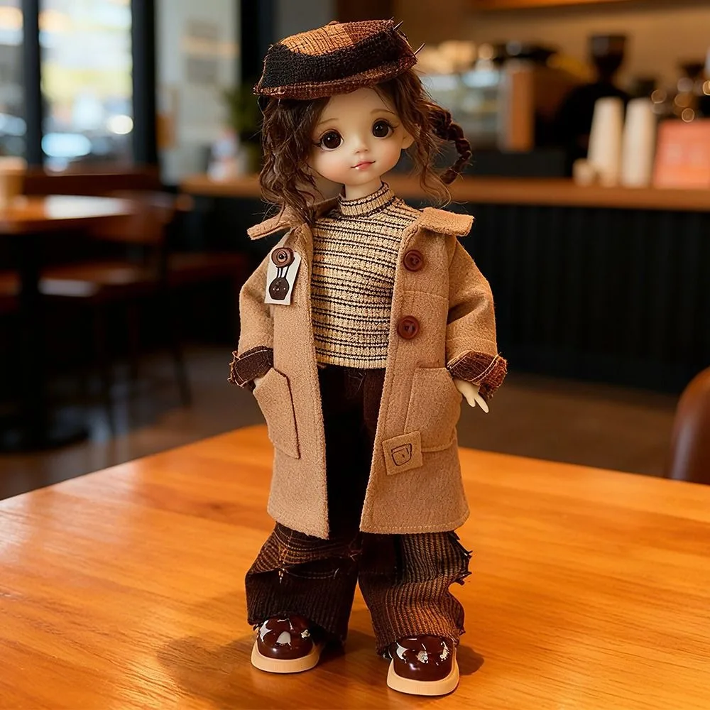 30cm 사이즈 BJD 인형 드레스 프린세스 로리타 스타일 메이드 의상 인형 캐주얼 세트 1/6 스케일 교체 가능한 옷 패션 인형 의상