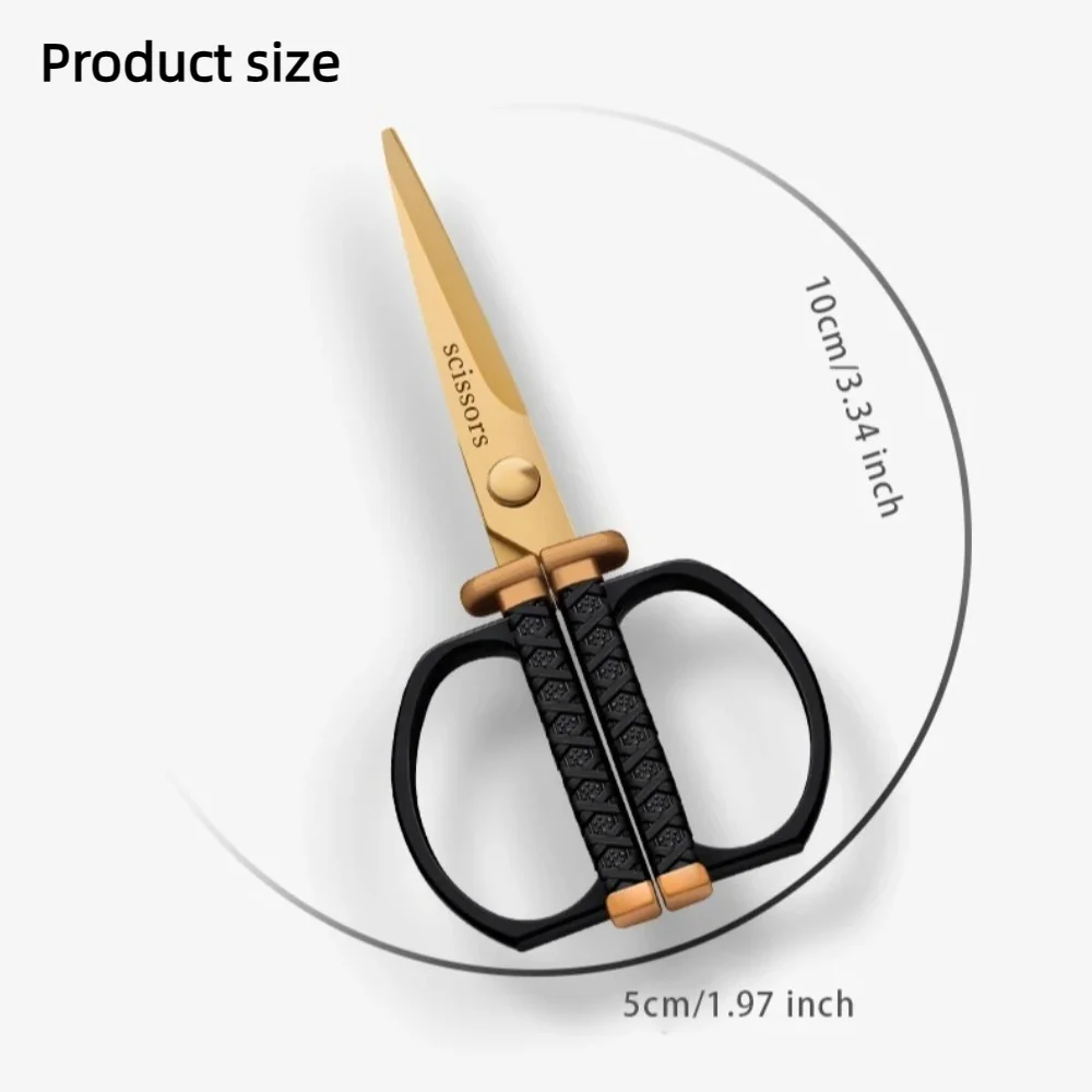 Round Head Safety Craft Scissors Vintage Multifunctional Home Office Embroidery Scissors Sewing Stainless Steel Fabric Cutter