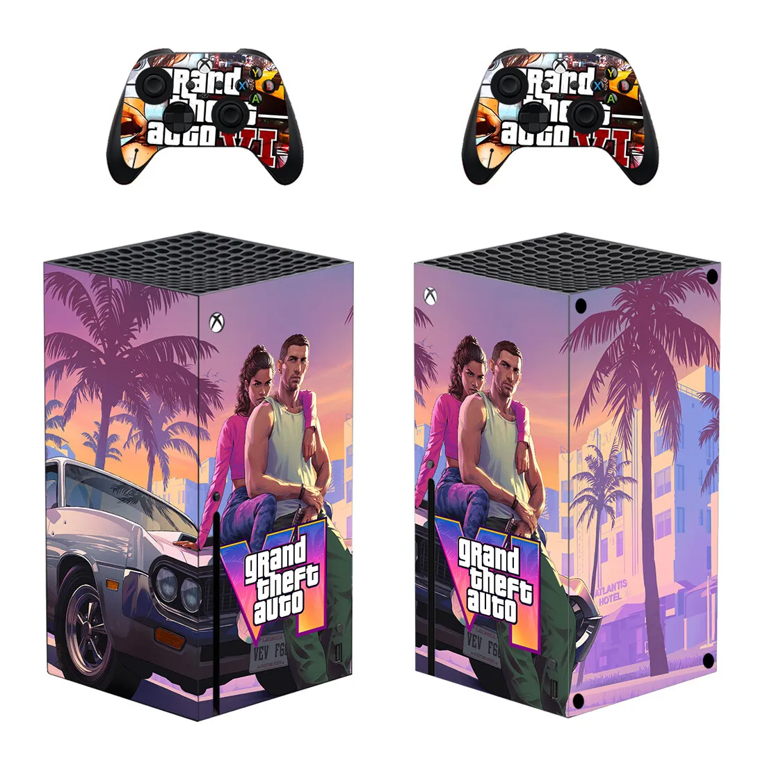 Grand Theft Auto VI GTA 6 Skin Sticker Cover for Xbox Series X Console and Controllers XSX Skin Sticker Decal Vinyl