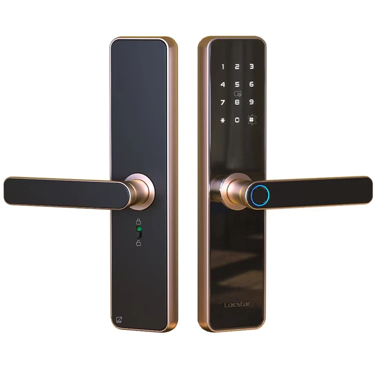 

July003 Locstar Home Digital Wi-Fi Отпечаток пальца Пароль Карта Serrure De Porteintelligente Комнатный врезной Ttlock Умный дверной замок для