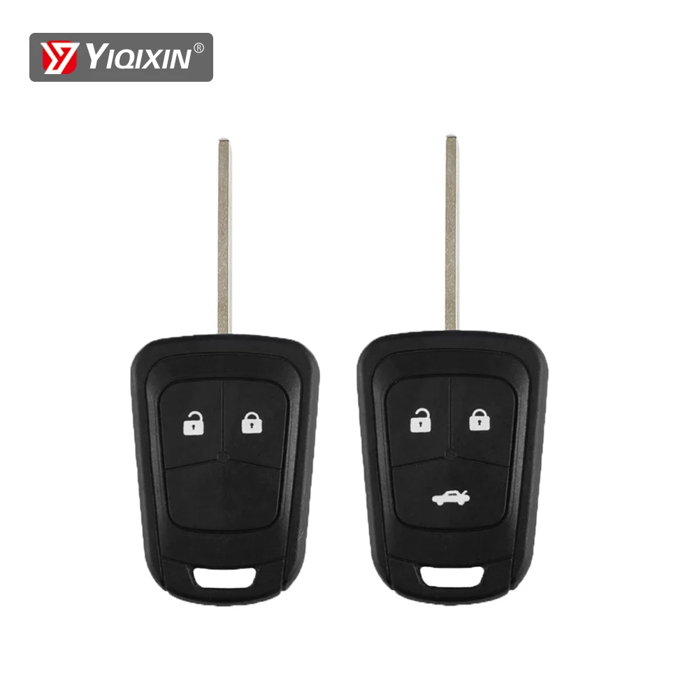 

YIQIXIN For Chevrolet Camaro Cruze Sonic Impala Malibu AVEO Equinox For Opel Remote Car Key Shell 2/3 Buttons Uncut Blade