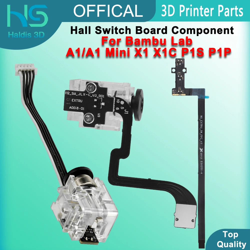Hall Switch PCB Board Component For Bambu Lab A1 Mini X1 X1C P1S P1P Extruder Filament Sensor Assembly For Bamboo Lab 3D Printer