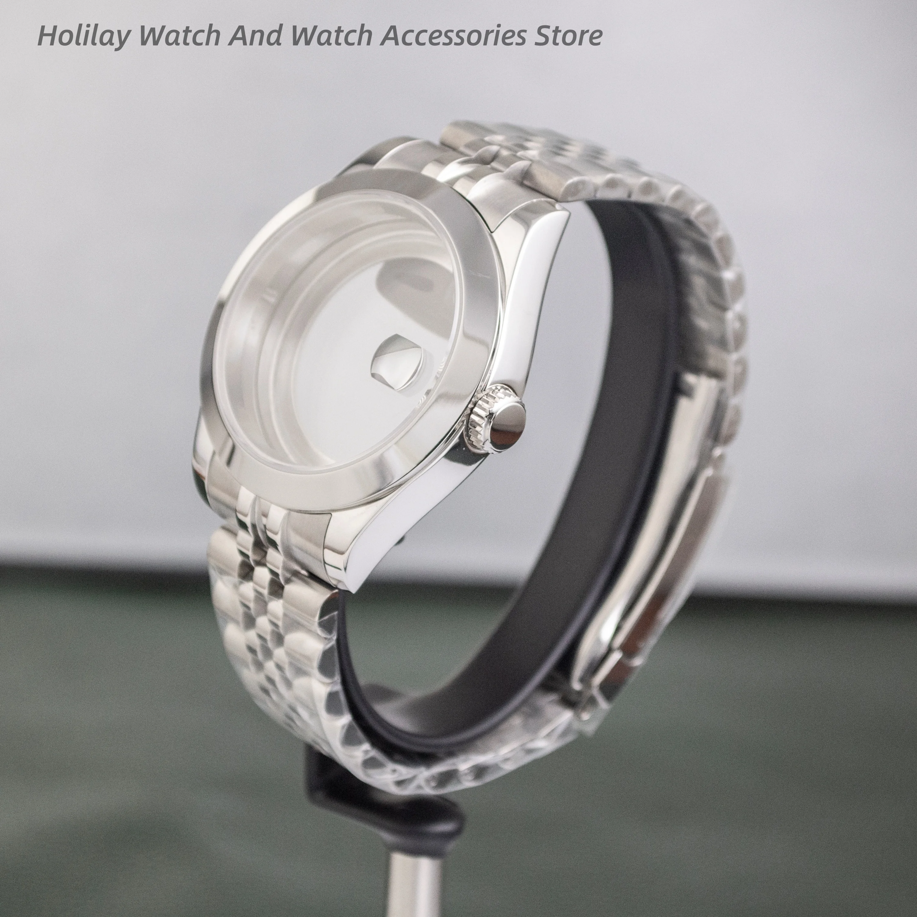 For Datejust NH35 Case Stainless Steel Strap Bracelet Sapphire Glass 10ATM Waterproof 41mm Case fit NH36 Movement 31mm Dial Mod