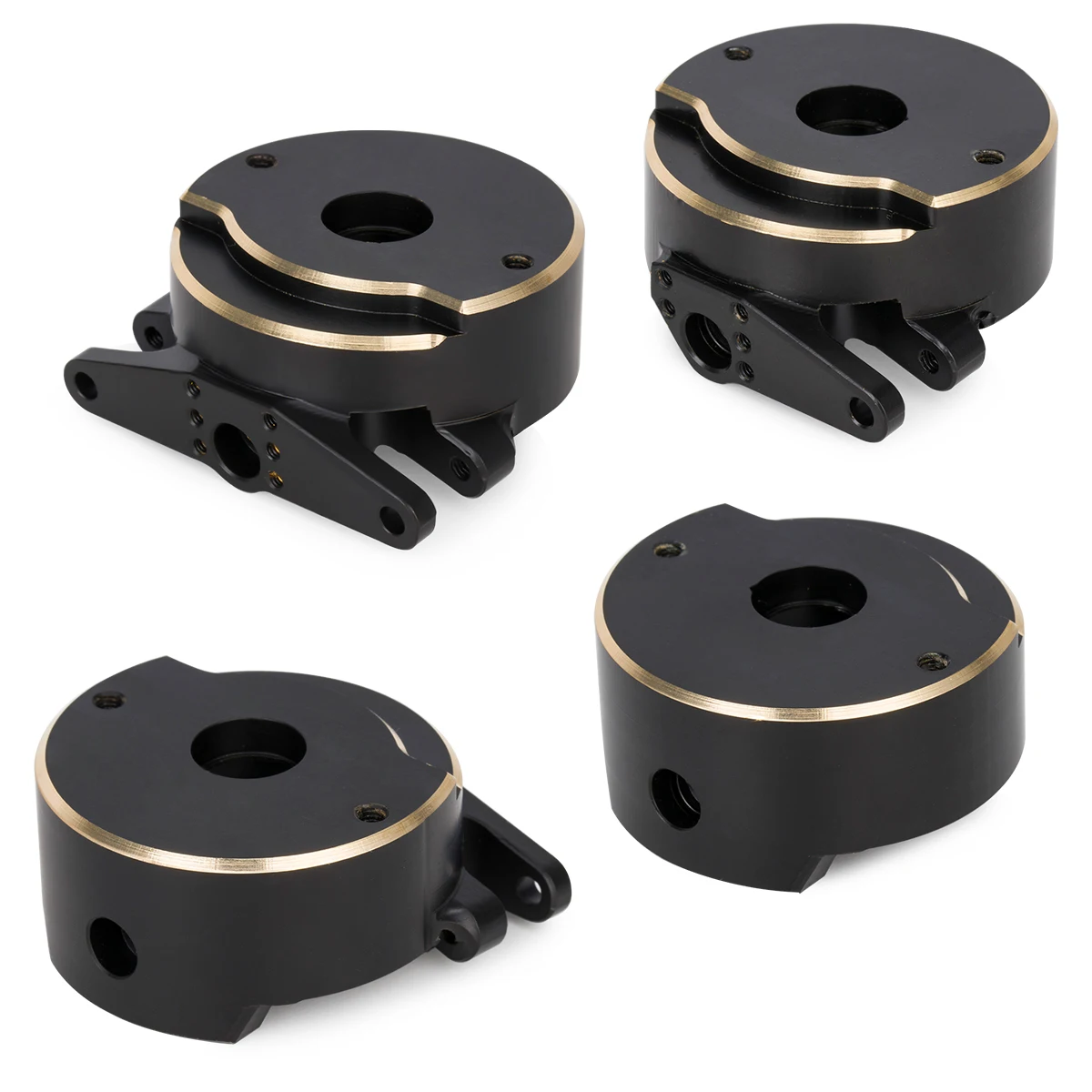Brass Weight Kit for Vanquish H10 - Steering Knuckle + Axle Cap Set, 1/10 Crawler Lowers Center of Gravity