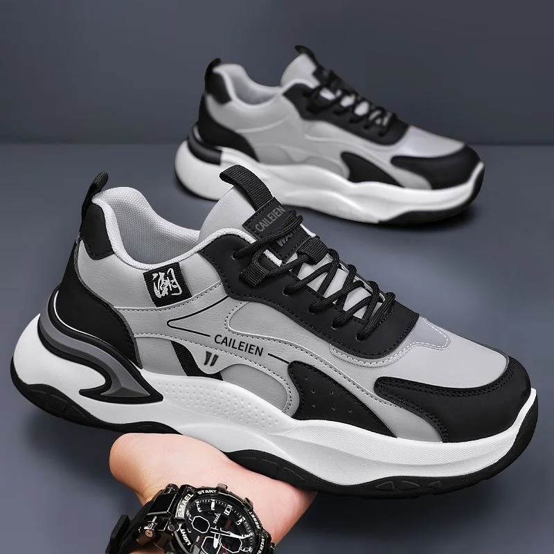 Spring Men's Fashion Casual Shoes Outdoor Breathable Comfortable Sports Shoes Thick Bottom Men's Footwear New Model