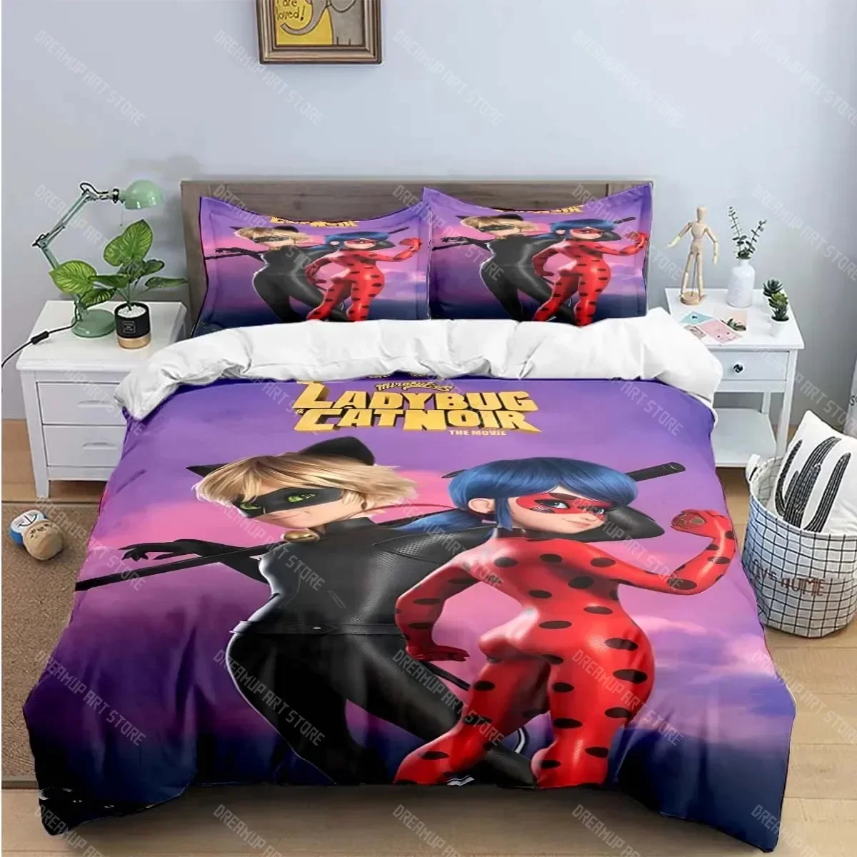 

3D Fashion Cartoon Miraculous Cat N-Noir Print Bedding Sets Bed Supplies Set Duvet Cover Bed Comforter Set Bedding Set Gift