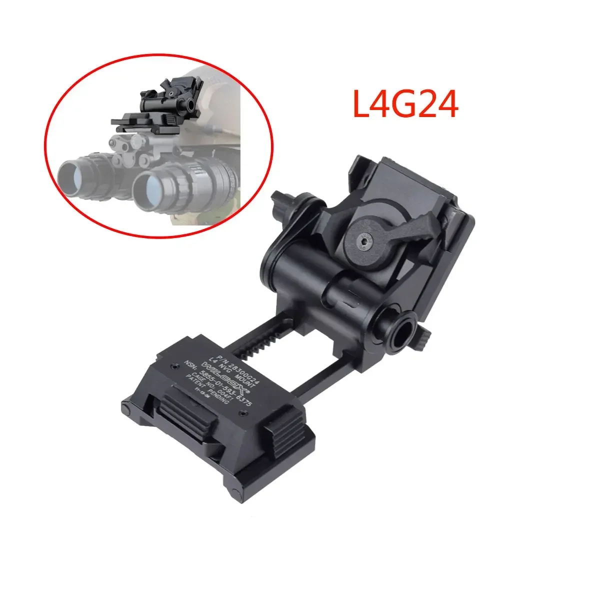 SOTAC L4G24 Airsoft Helmet Mount NVG Night Vision Fast OPS Helmet Parts NVG Mounting Breakaway Base Adapters Dark Earth