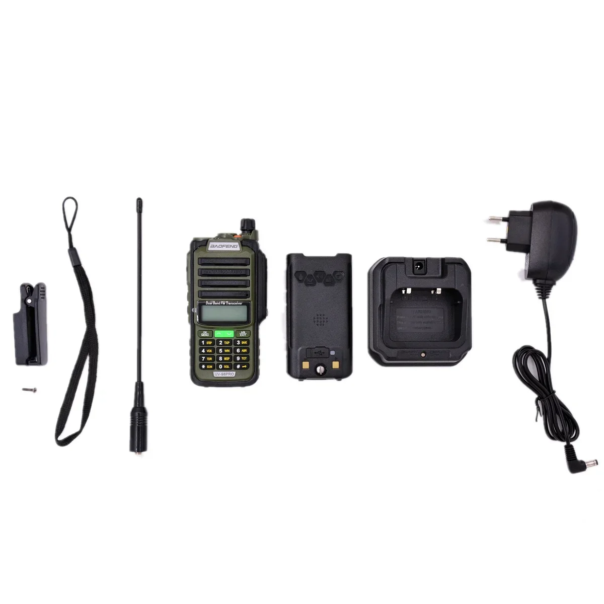 Baofeng-Walkie Talkie UV98 Pro, nuevo teclado impermeable IP68, Radio FM LED, comunicación inalámbrica para acampar al aire libre, policía de bomberos, 2022