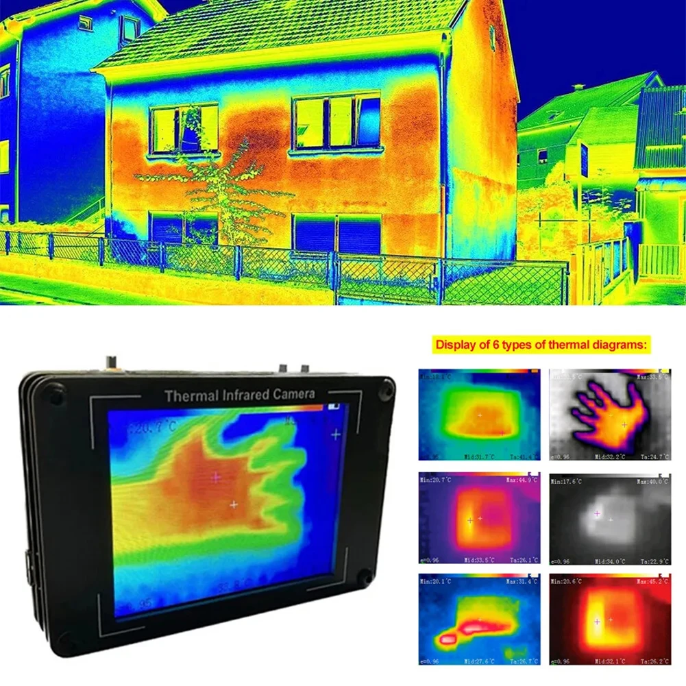 2 Inch LCD Portable Infrared Thermal Imaging Camera Industrial Temperature Detector Circuit Heating Fault Inspection Measuring