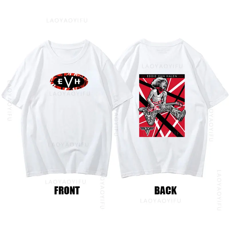 Hot Sale Eddie Van Halen Evh Theme 100%Cotton Summer Streetwear Unisex T Shirt Clothing Unique Short Sleeve Tee Graphic Gym Top