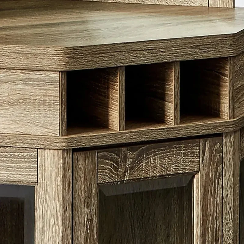 5-Bottle Corner Wine Rack Bar Cabinet for Lounge or Dining Room Storage Solution