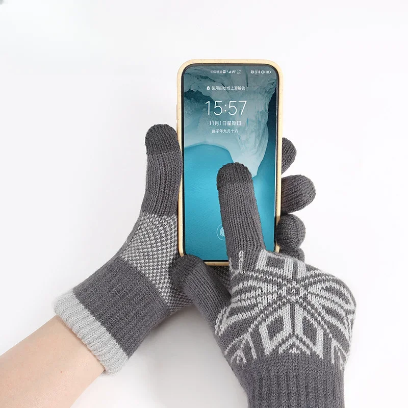 الخريف الشتاء دراجة نارية قفازات طبقة مزدوجة شاشة تعمل باللمس سميكة المخملية متماسكة في الهواء الطلق دراجة نارية الملحقات قفازات مقاومة البرد